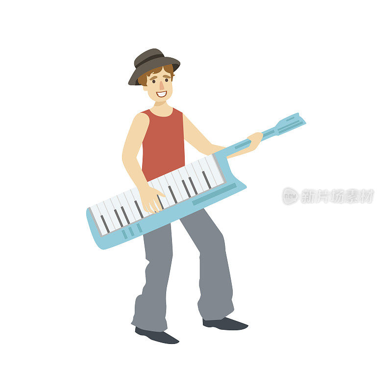 Guy Playing Musical Keyboard, Creative Person插图